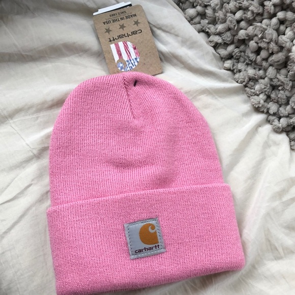 pink beanie carhartt